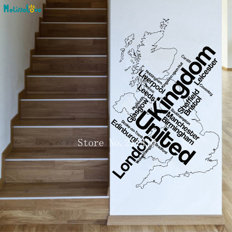 Home Office Of London - Adesivo murale mappa londra regno unito