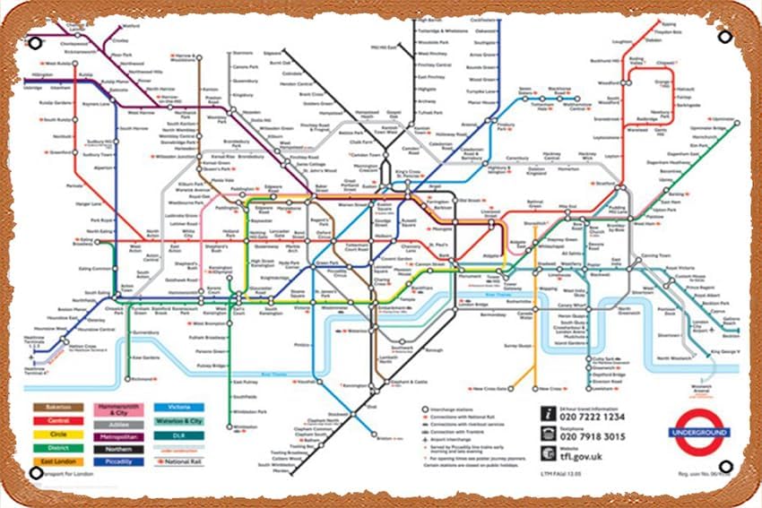 Home Office Of London - Mappa della metropolitana di Londra -
