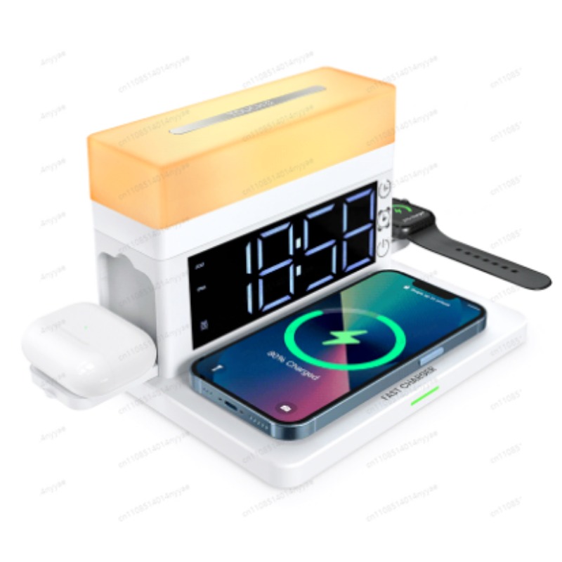 Led Desk Clock - Lampada da Scrivania 6-in-1 con Ricarica