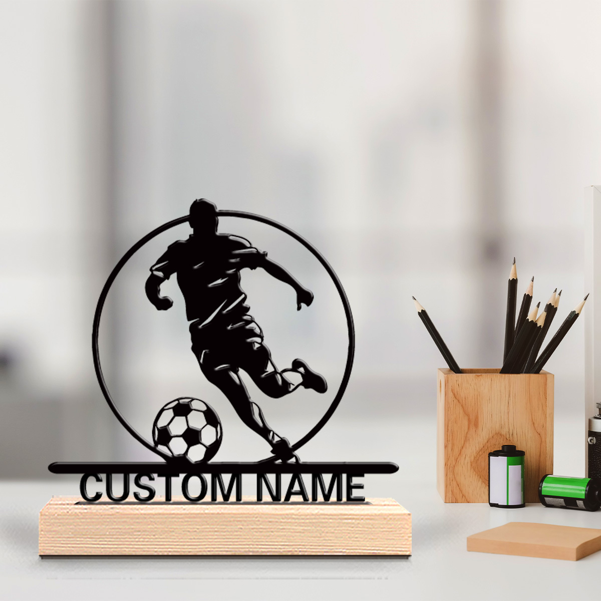 Home Office Jobs - Statua in Metallo Personalizzata di Calciatore