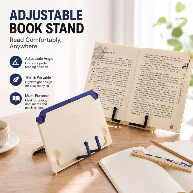 Document Holder Stand - Supporto per libri regolabile, sottile e