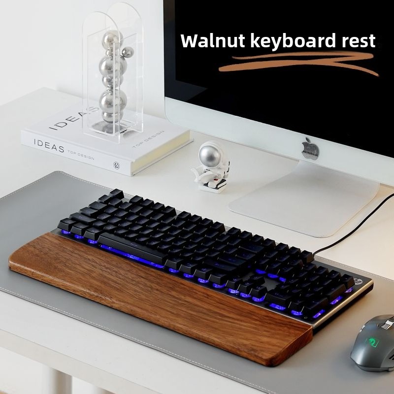 Wrist Rest Pad - Tastiera in legno massello Poggiapolsi Tappetino