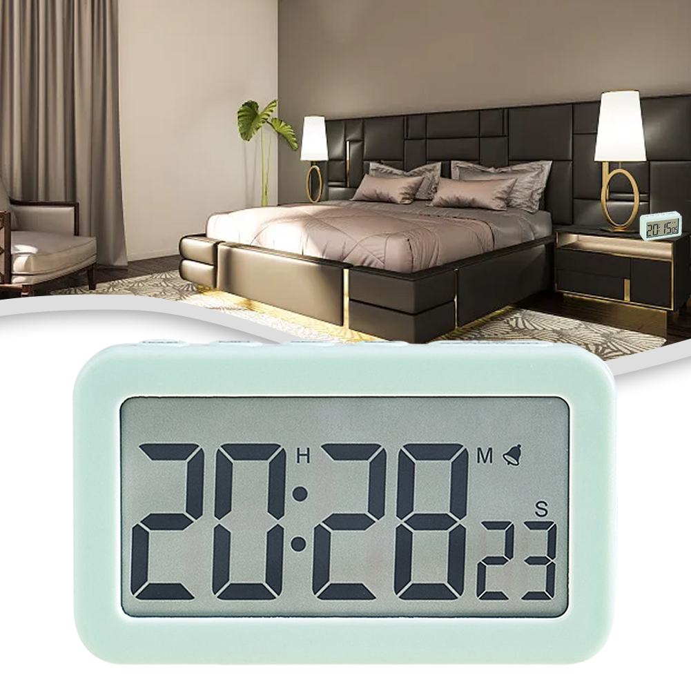 Led Desk Clock - Sveglia digitale a LED bianca, rosa