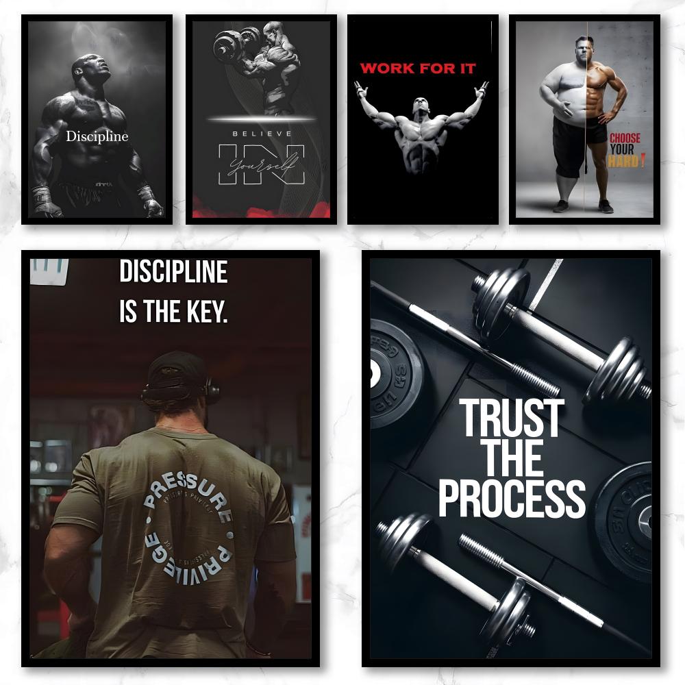 Home Office Studio - Poster artistico motivazionale per il fitness,