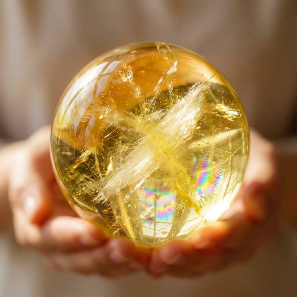 Sfera di Cristallo di Citrino  - Home Office Feng Shui recensione e prezzo