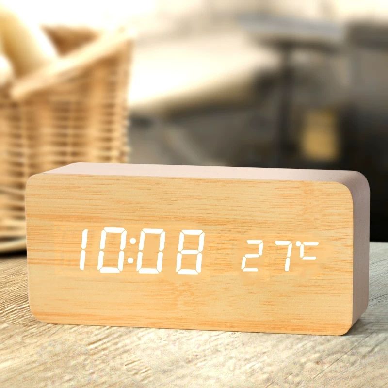 Sveglia digitale in legno, sve - Led Desk Clock recensione e prezzo