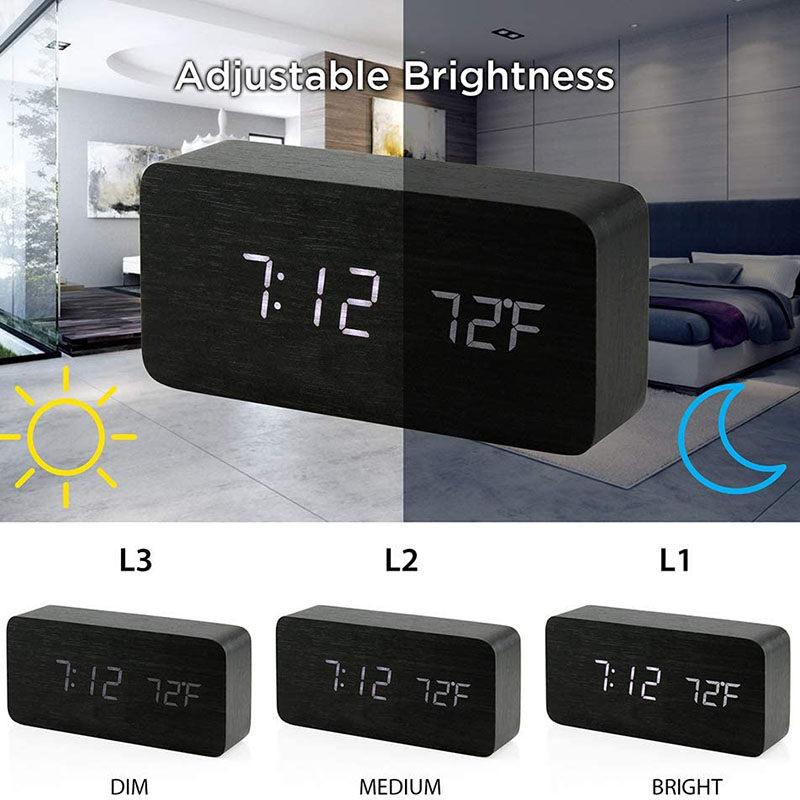 Sveglia digitale in legno, sve - Led Desk Clock recensione e prezzo