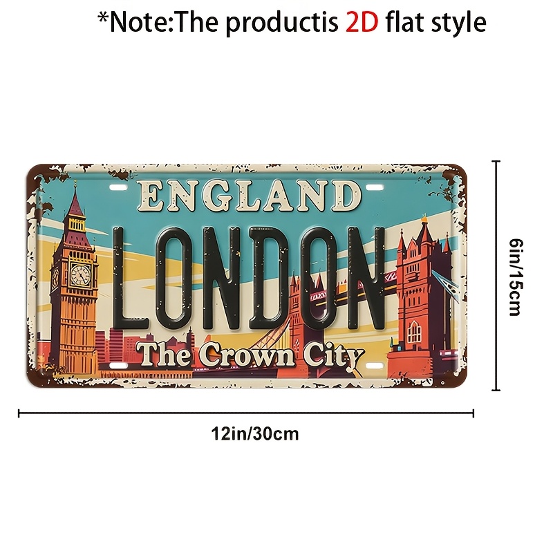 Targa in metallo vintage The C - Home Office Of London recensione e prezzo